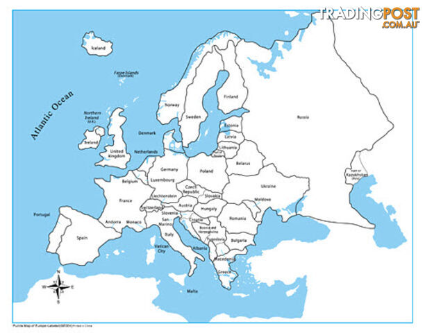 Control Map Labelled - Europe - GE004-1
