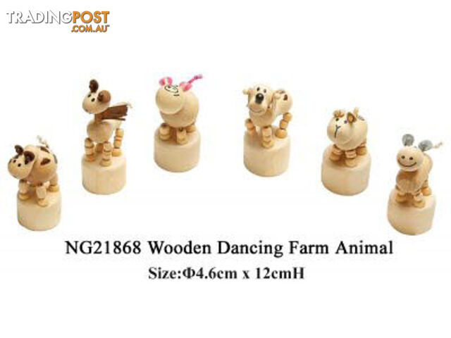 Wooden Dancing Farm Animal (each) - ETE1868