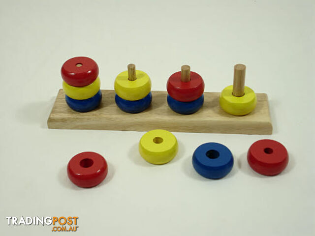 Round Colour Bricks on different sized pegs - LT50289.190042