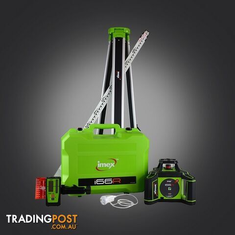 Imex 66R Rotating Laser Level Kit Incl. Tripod & Staff 012-i66RS
