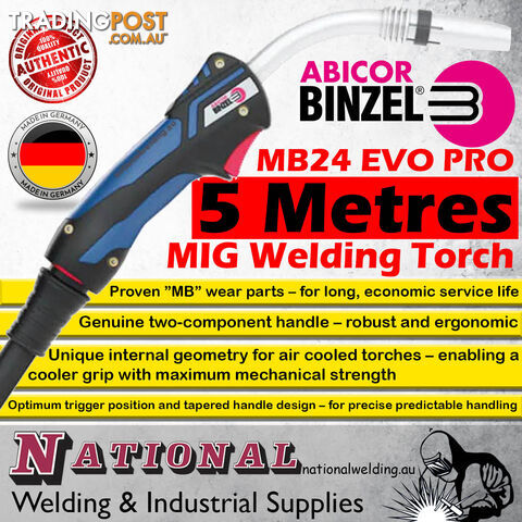 Binzel MB24 EVO Pro MIG Welding Torch 5 Metres 012.0373.1 - photo 2 of 5