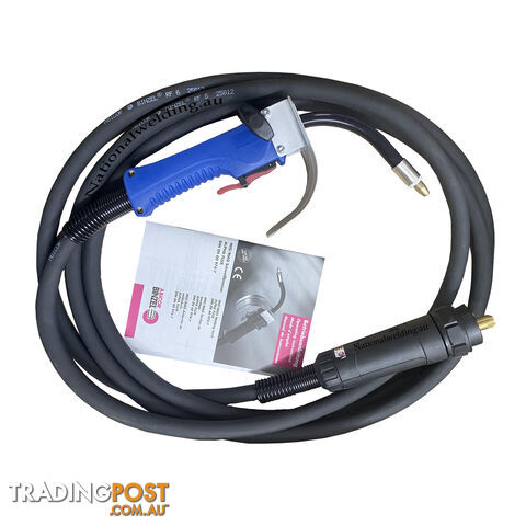 Alpha Flux 350S Flux-cored Self Shielding Mig Torch 4m Euro Fitting Binzel...