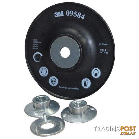 Fibre Disc Backup Pad 125mm Ribbed to Suit M14 - 2mm (5/8") Thread XC003410047...