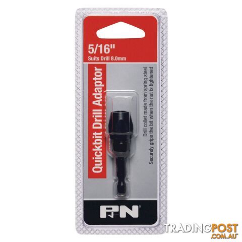 DRILL ADAPTOR QUICKBIT HEX SHANK 3/16" (4.5-4.8mm) P&N 107B11875