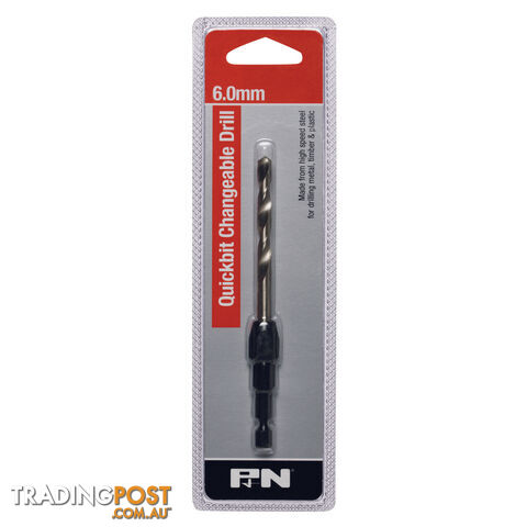 DRILL HSS QUICKBIT HEX SHANK Q/CHANGE 4.0MM P&N 107B50040