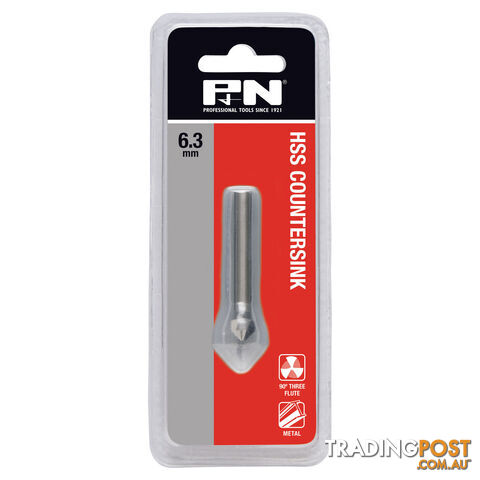 Countersink HSS Straight 6.3mm P&N 107CS0063