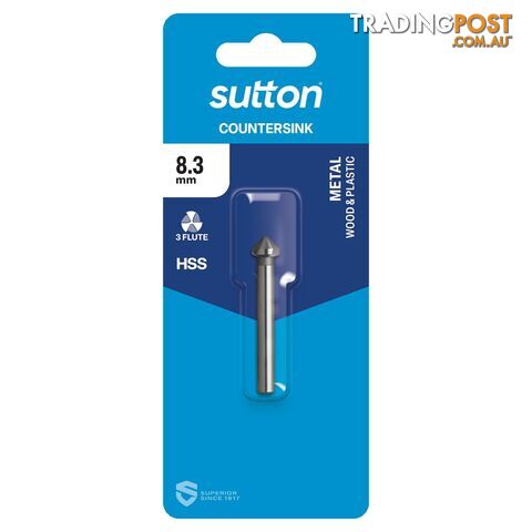 COUNTERSINK HSS STRAIGHT 8.3MM 107CS0083