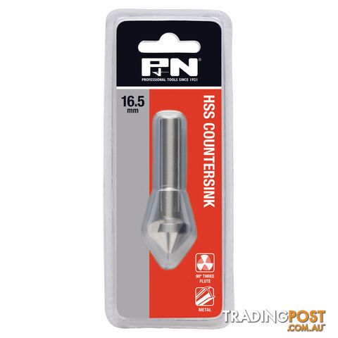 Countersink HSS Straight 16.5mm P&N 107CS0165