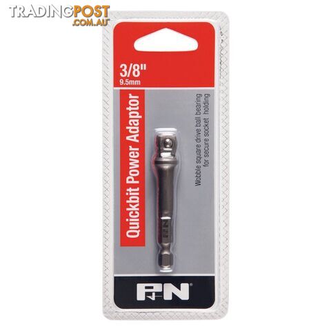 ADAPTOR QUICKBIT 1/4HEX-3/8DR 15-DEG WOBBLE P&N 107PAW095
