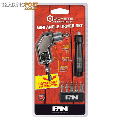 ATTACHMENT RIGHT ANGLE SET MINI QUICKBIT 6PC P&N 107RAD370