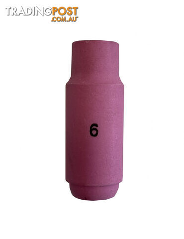 Collet Body Alumina Cup Size 6 (9.5mm) Suits 17/18/26 TIG Torch 10N48 Each