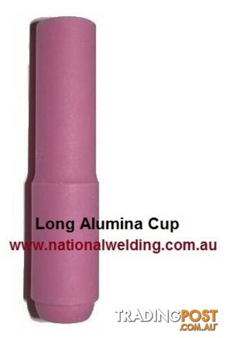 Long Alumina Cup Size 5 (8.0mm) For 17/18/26 Torch 10N49L Pkt :2
