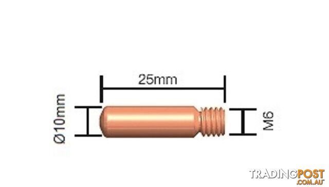 1.0mm Contact Tip Standard Duty (Tweco Style 1) 11-40 Pkt : 10
