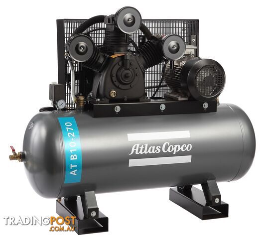 Industrial 3 Phase 1020L/m 10hp 270 LItres Tank Compressor AT B10-270 Heavy Duty...