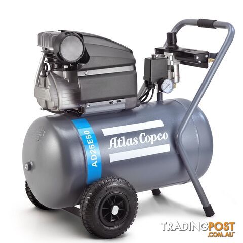 Professional Portable 1 Phase 150L/m 2.5hp 50 Litres Compressor AD25E50