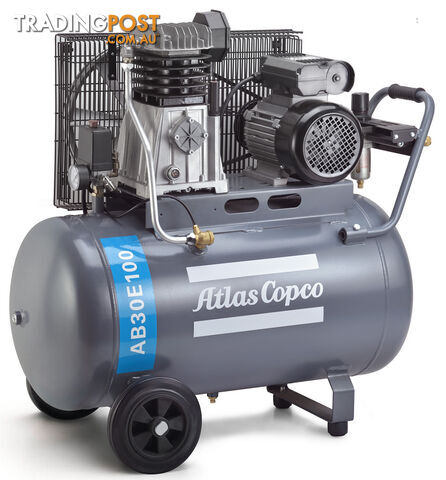 Professional Portable 1 Phase 305L/m 3hp 100 Litres Compressor AB30E100