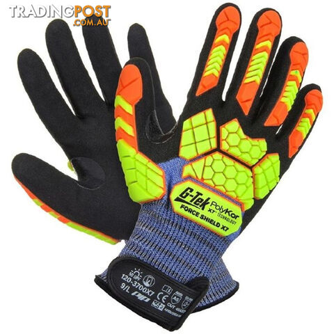 Forceshield Polykor X7 Gauge Nitrile Gloves Size-08 Prochoice 120-3700X7-8
