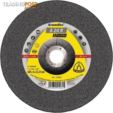 Grinding Wheel 125mm x 6mm A 24 R Supra Depressed Centre For Steel...
