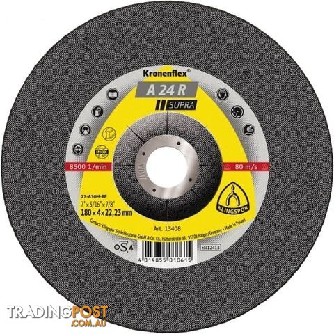 Grinding Wheels 180mm x 7mm A 24 R Supra For Steel Kronenflex 13413