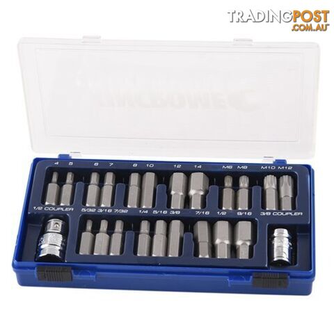 Hex & Spline Drive Set 23 Piece 1/2" Drive Kincrome 13784