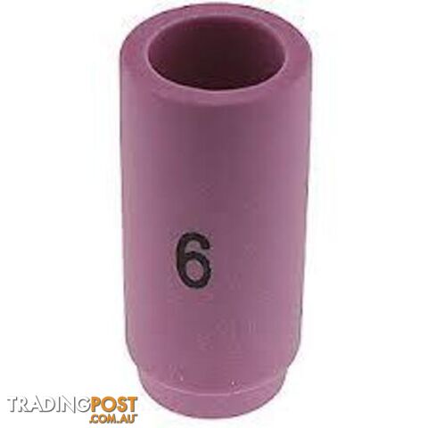 Ceramic Alumina Cup For Collet Body Size 6 (9.5mm) Suits 9/20 Torch 13N10 Pkt :...