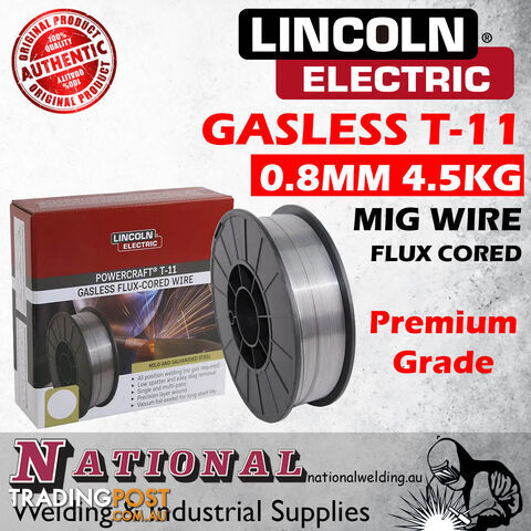 Mig Wire 0.8mm 4.5Kg Gasless Flux Cored T-11 Powercraft Lincoln 14-110845 - photo 2 of 2