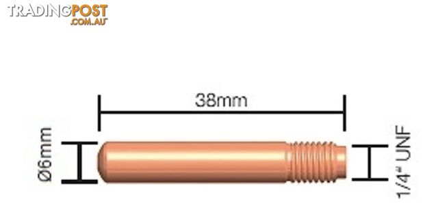 Contact Tips 0.6mm Tweco Style 2 & 4 Standard Duty 14-23 Pkt : 10