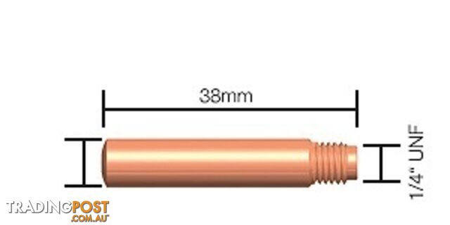 2.0mm Contact Tip Standard Duty (Tweco Style 2 & 4) 14-564 Pkt : 10