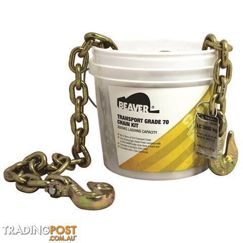Beaver Grade 70 Transport Load Chain Kit With Grab Hooks on Each End 145128