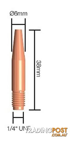 Tweco Style 14H35T Tapered Contact Tips 0.9mm - photo 2 of 3