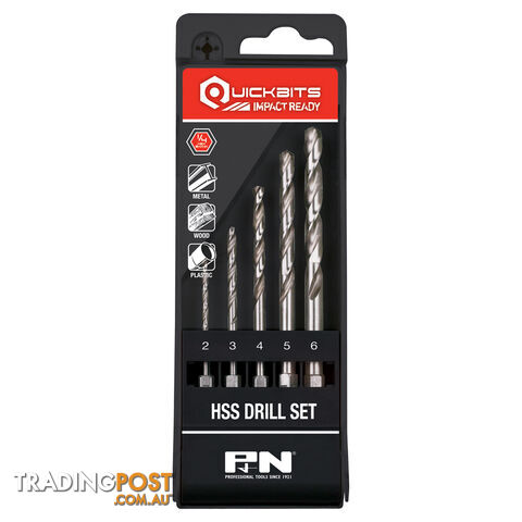 DRILL & DRIVER BIT SET QUICKBIT HEX SHANK 19PC P&N 150B0FHEX