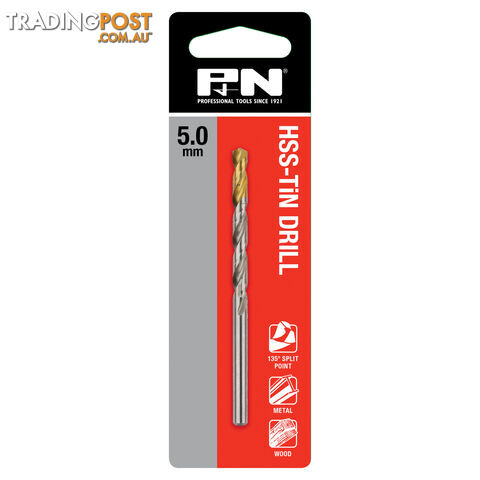 DRILL JOBBER HSS-TiN TIP 8.00 DIN338 1PK P&N 165303150