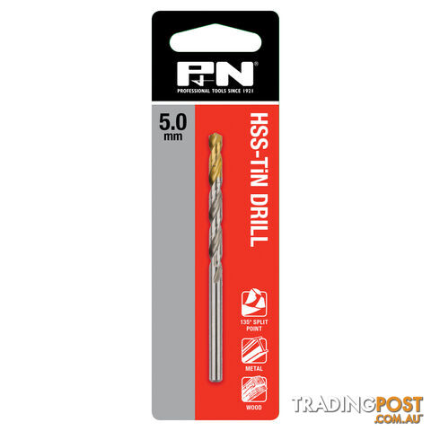 DRILL JOBBER HSS-TiN TIP 13.00 DIN338 1PK P&N 165305118
