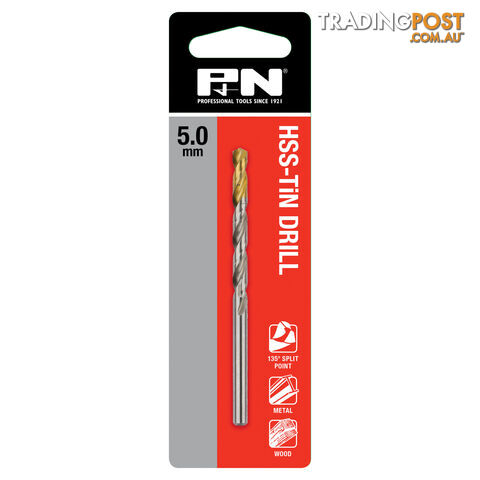DRILL JOBBER HSS-TiN TIP 1.00 DIN338 2PK P&N 165320394
