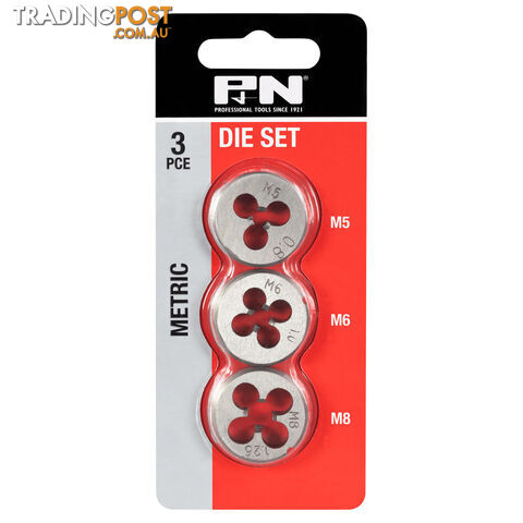 DIE SET BUTTON UNC 3/16, 1/4, 5/16 x 1IN OD 3PC P&N 166044655
