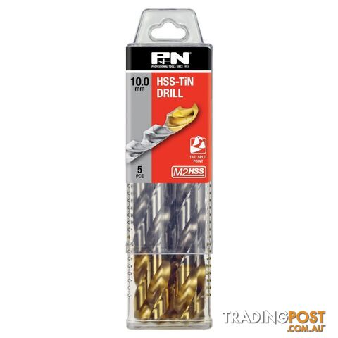 DRILL JOBBER HSS-TiN TIP 5/32 DIN338 10PK P&N 166411563