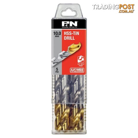 DRILL JOBBER HSS-TiN TIP 3/16 DIN338 10PK P&N 166411875