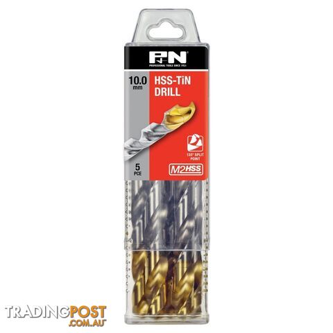 DRILL JOBBER HSS-TiN TIP 31/64 DIN338 5PK P&N 166414844