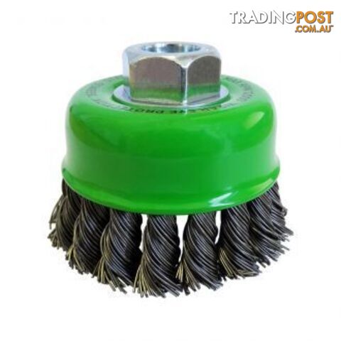75mm Stainless Steel Twist Knot Cup Brush Multi-Thread 0.50mm Wire 166BMSS