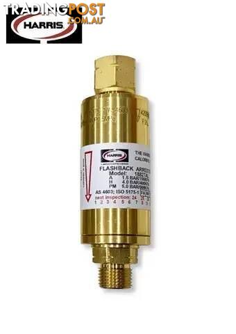 Flashback Arrestor - Reg End (High Flow) (Fuel) Harris 1882TAL