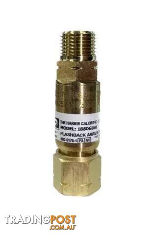 Flashback Arrestor - Torch End (Medium Flow) (Fuel) Harris 188DGUAL