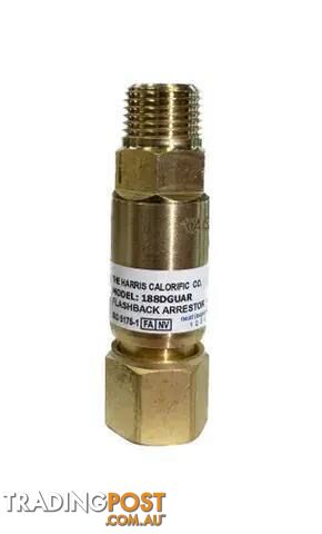 Flashback Arrestor - Torch End (Medium Flow) (Oxy) Harris 188DGUAR