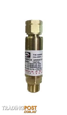 Flashback Arrestor - Reg End (Normal Flow) (Fuel) Harris 188TAL