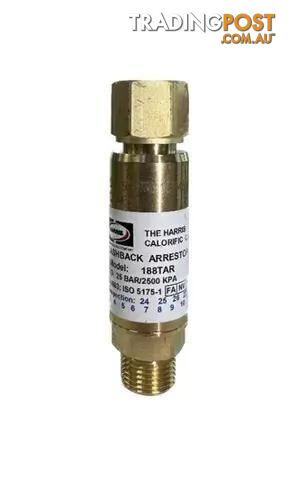 Flashback Arrestor - Reg End (Normal Flow) (Oxy) Harris 188TAR