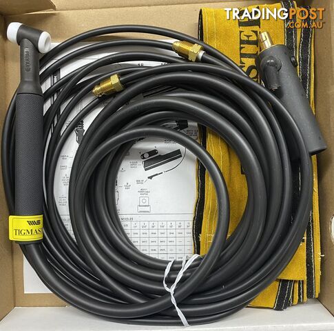18 TIG Torch Flexi Head 3.8 Metres With Dinse Connector and Cover 18F-12