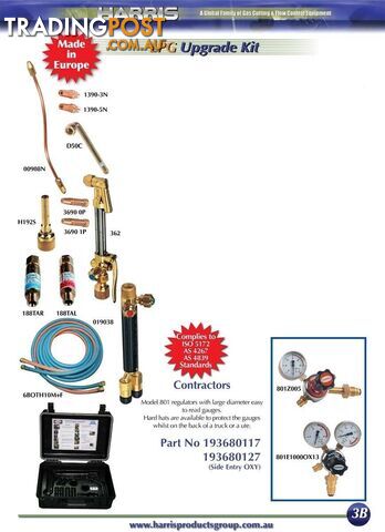 Contractors Oxy/LPG Kit With Model 801 Regulator Harris - photo 2 of 2