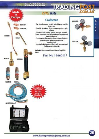 Contractor Kit B/H With Model 601 Regulator Harris - photo 2 of 2