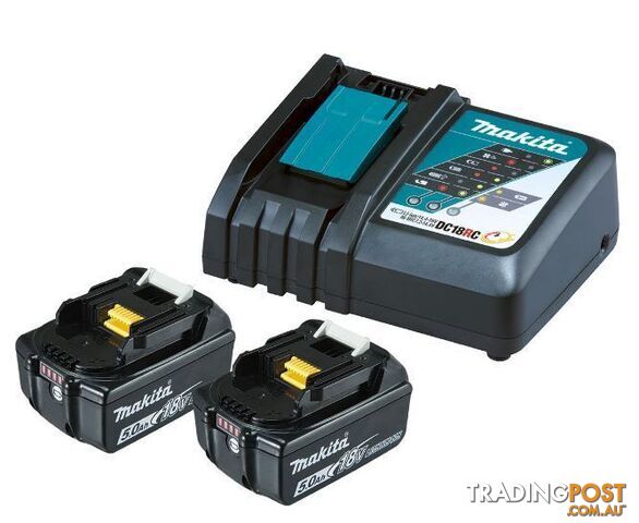 Battery Charger Single Port With Two 5.0Ah Fuel Guage Batteries 199179-3