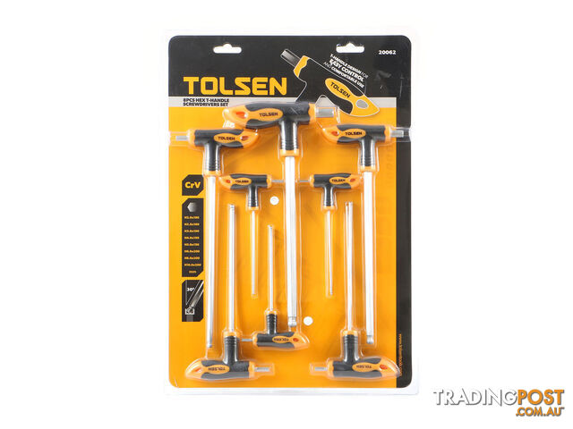 Hex Key T-Handle Screwdrivers Set 8Pcs Tolsen 20062