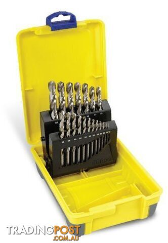HSS Jobber Set In ABS Plastic Case 19 Piece Bright 2007-M2
